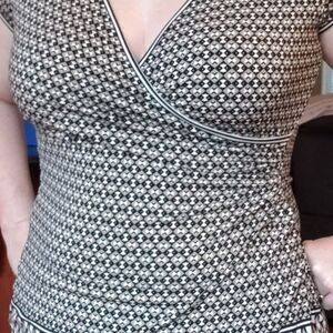 Max Studio L Wrap Blouse